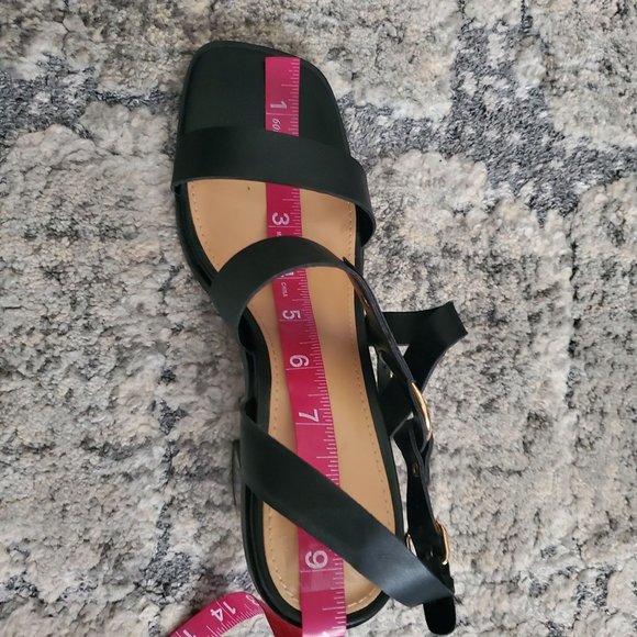 JustFab Women's KAIA Strappy Block Heeled Sandals Black Size 8 NWOT - Picture 13 of 16